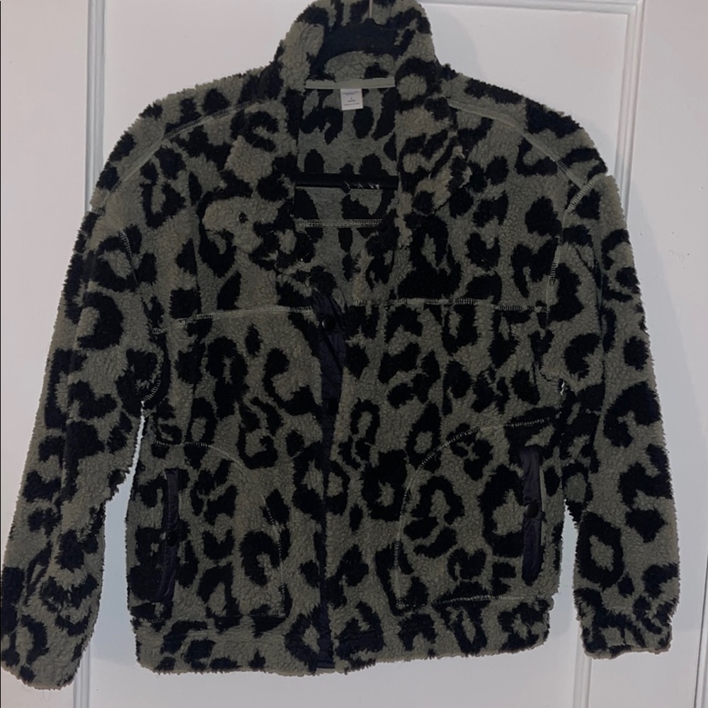 Leopard Print Fleece Jacket